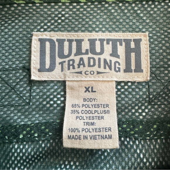 Duluth Trading Short Sleeve Vented Fishing Shirt Green XL - Picture 2 of 6